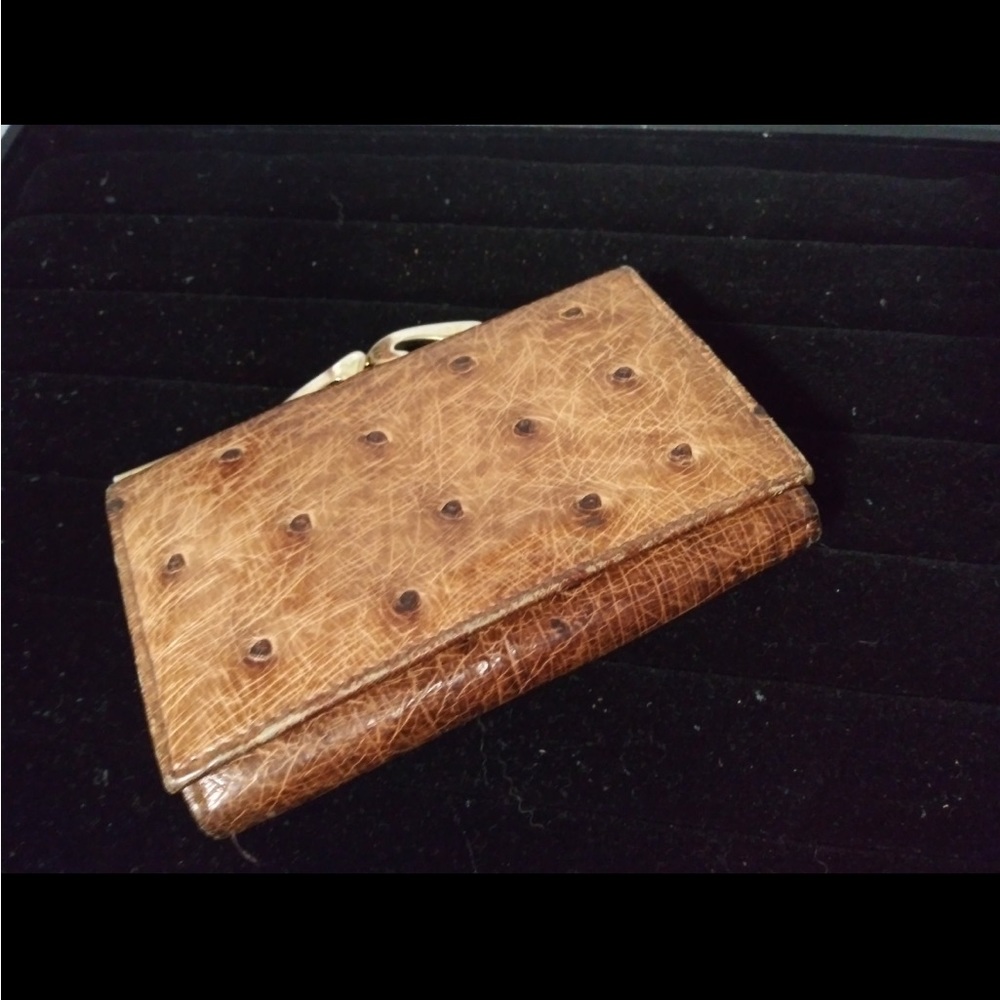 Vintage, authentic ostrich, wallet
